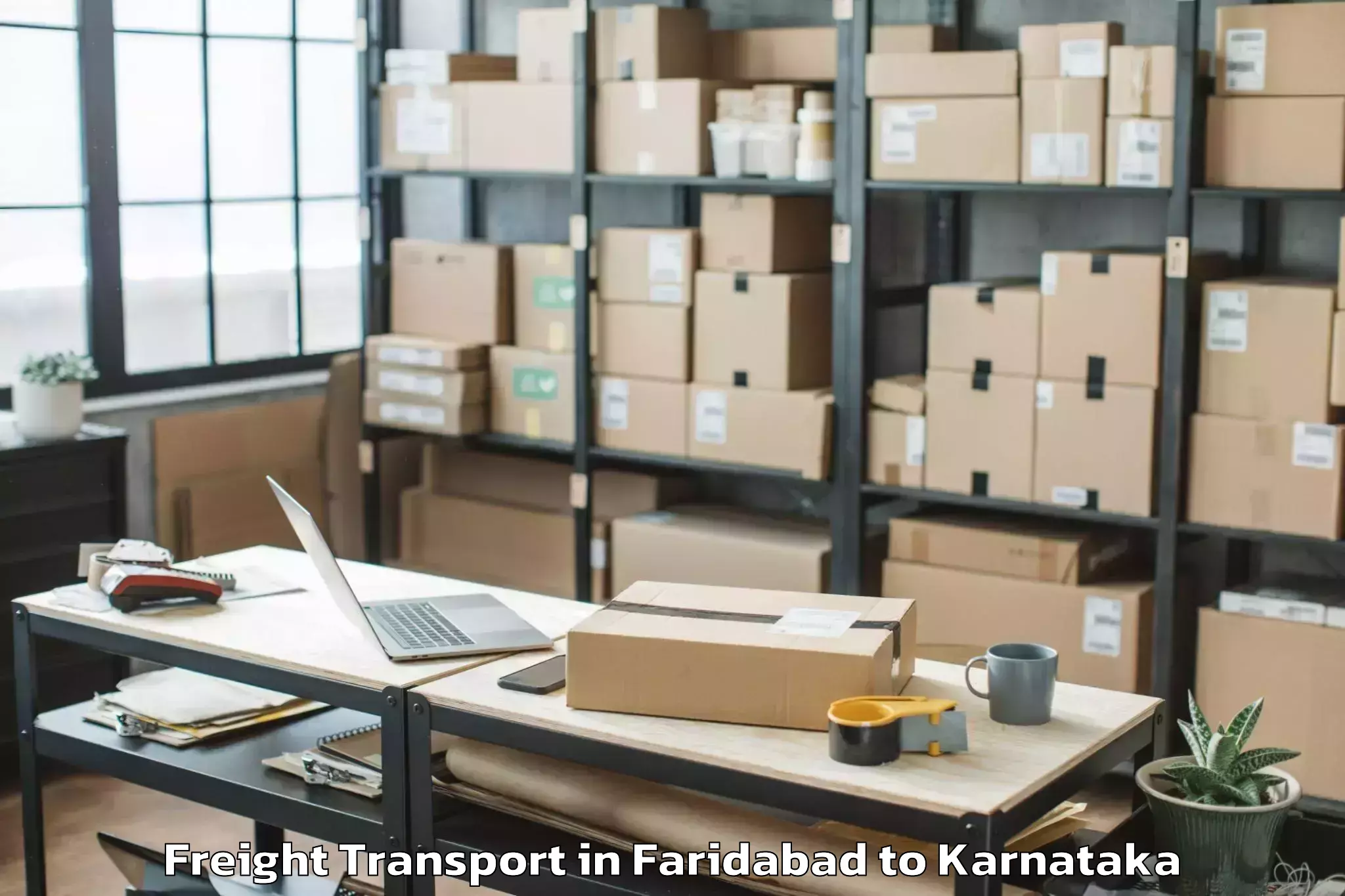 Book Faridabad to Reva University Bangalore Freight Transport Online